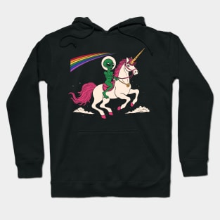 Alien Riding Unicorn Hoodie